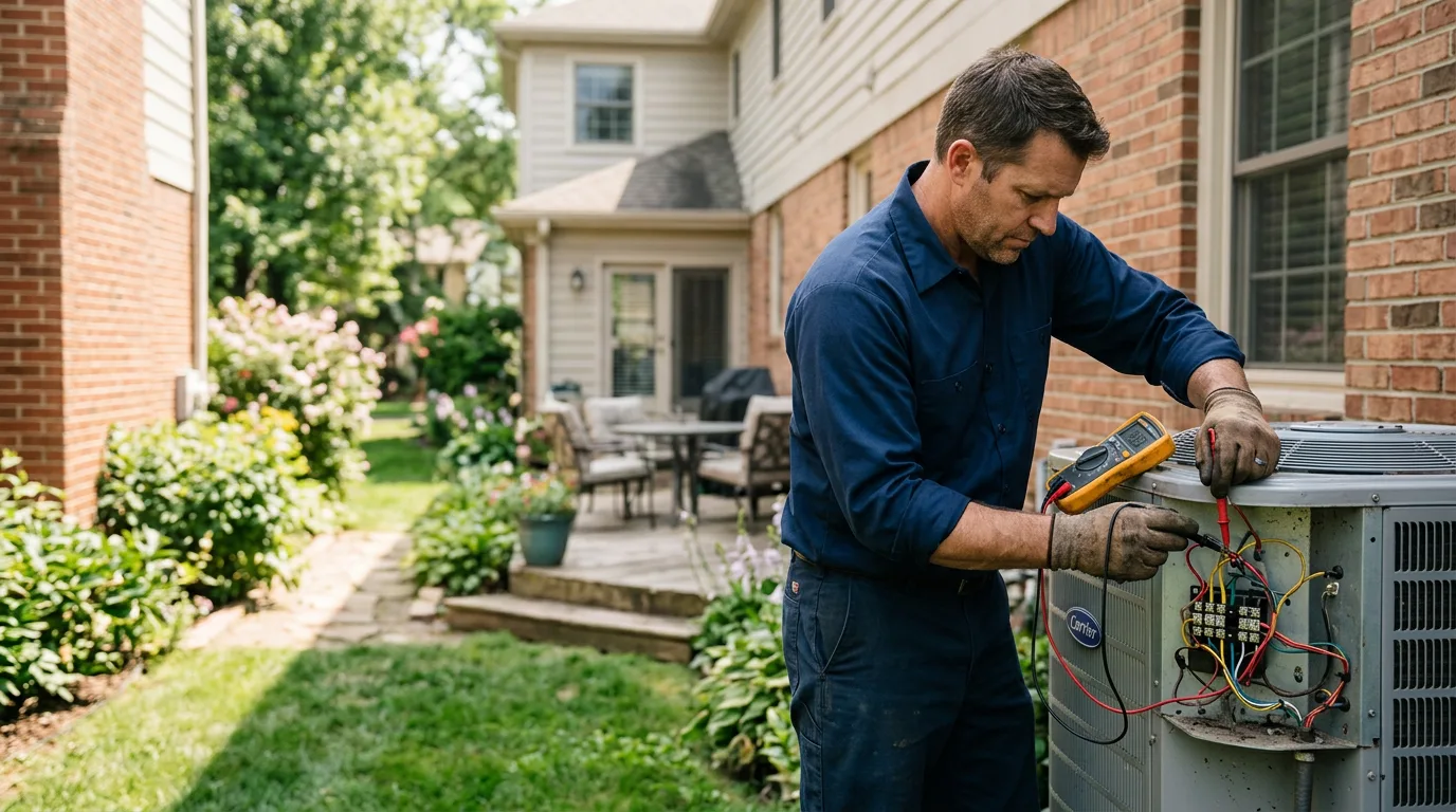 HVAC technician working near Bentleyville, PA